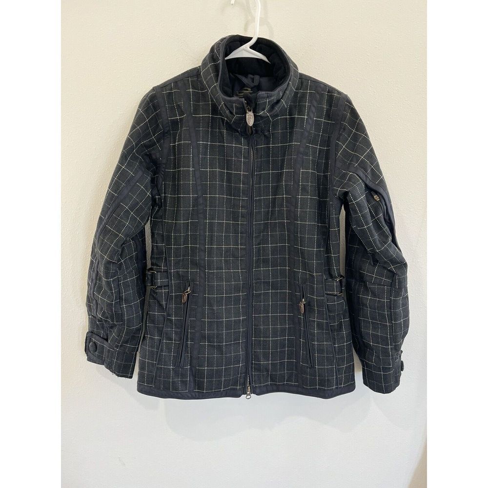 Obermeyer Women’s 8 Insulated Ski Jacket Black Plaid Zip Up Winter Snow